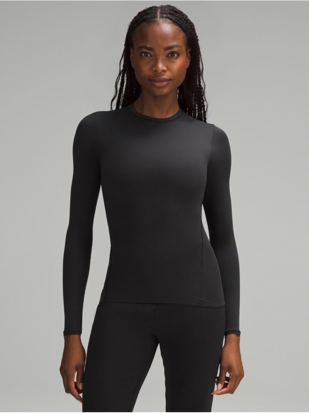 lululemon athletica Black Long-Sleeve Crew Top
